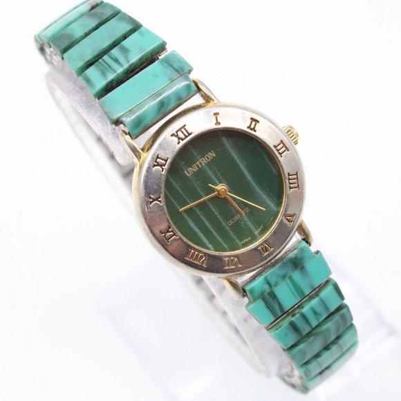 Unitron Watch Womens Gold Tone Stainless Steel Classic Roman Numbers Quartz - Picture 1 of 8